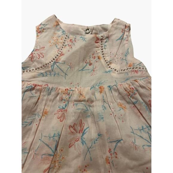 Tommy Bahama Dress Bloomer Set Peach Pink Blue Pastel Infant Girls Size 12 month - Picture 6 of 7